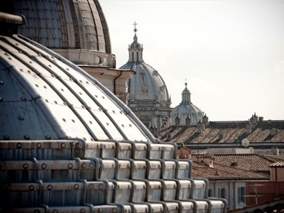 Navona Chiesa Pace attic, the dome of Santa Maria della Pace